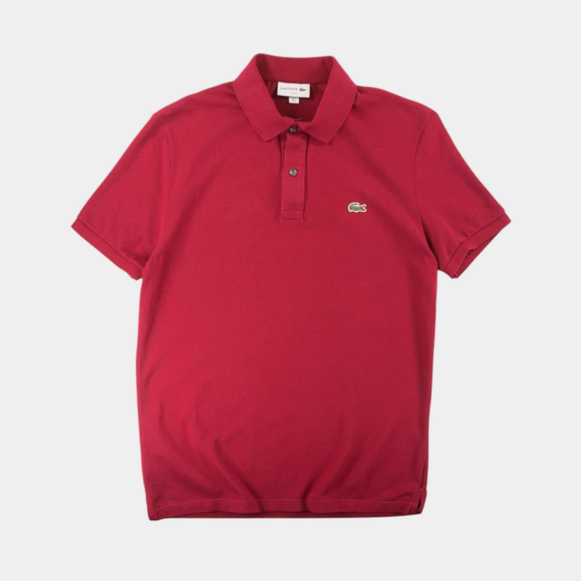Lacoste Червена Тениска с Яка и Бродирано Лого