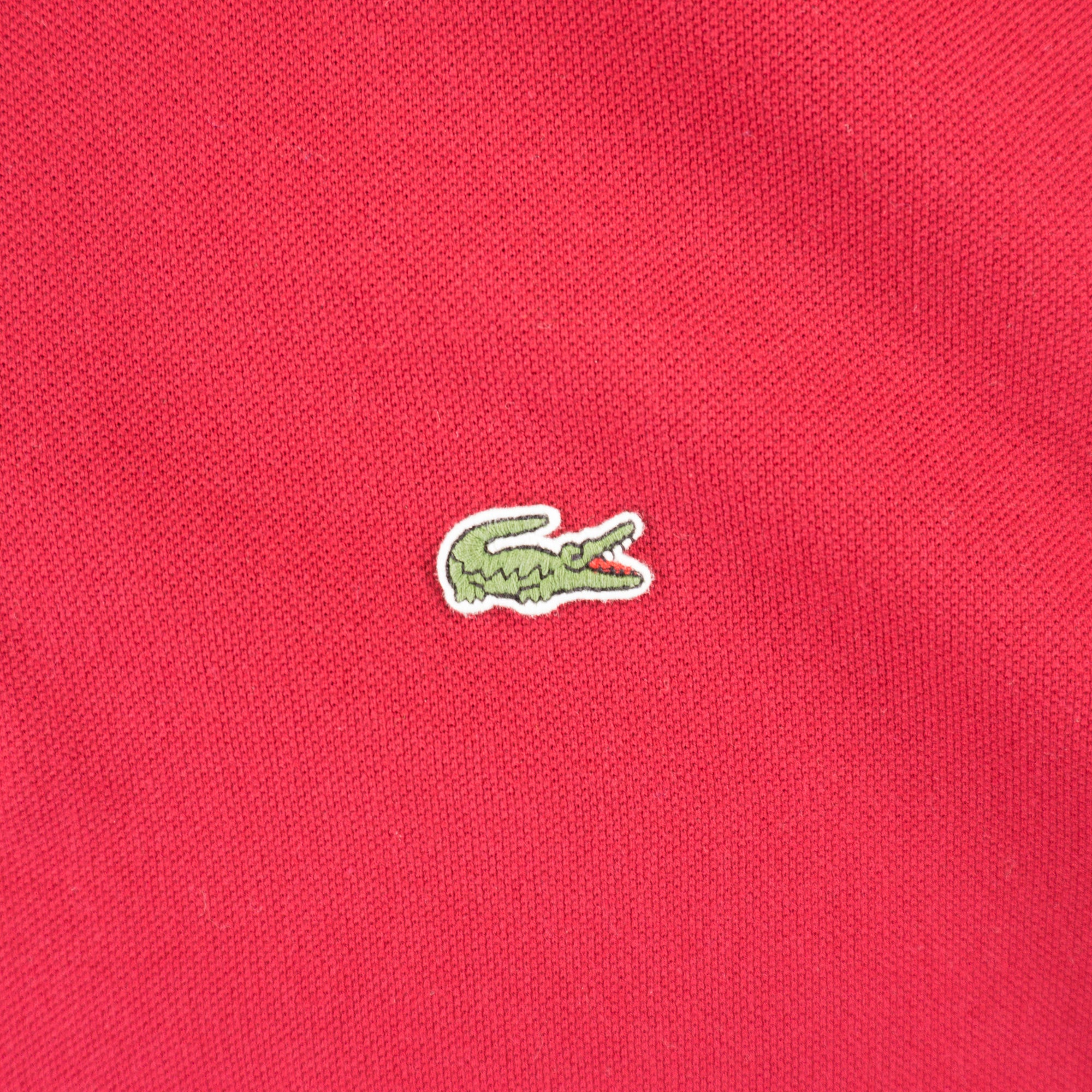 Lacoste Червена Тениска с Яка и Бродирано Лого