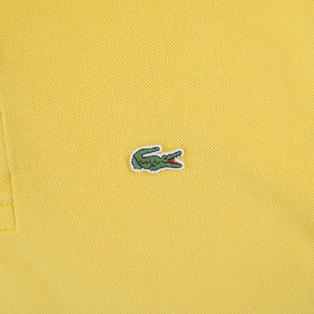 Lacoste Vintage Жълта Тениска с Яка и Бродирано Лого