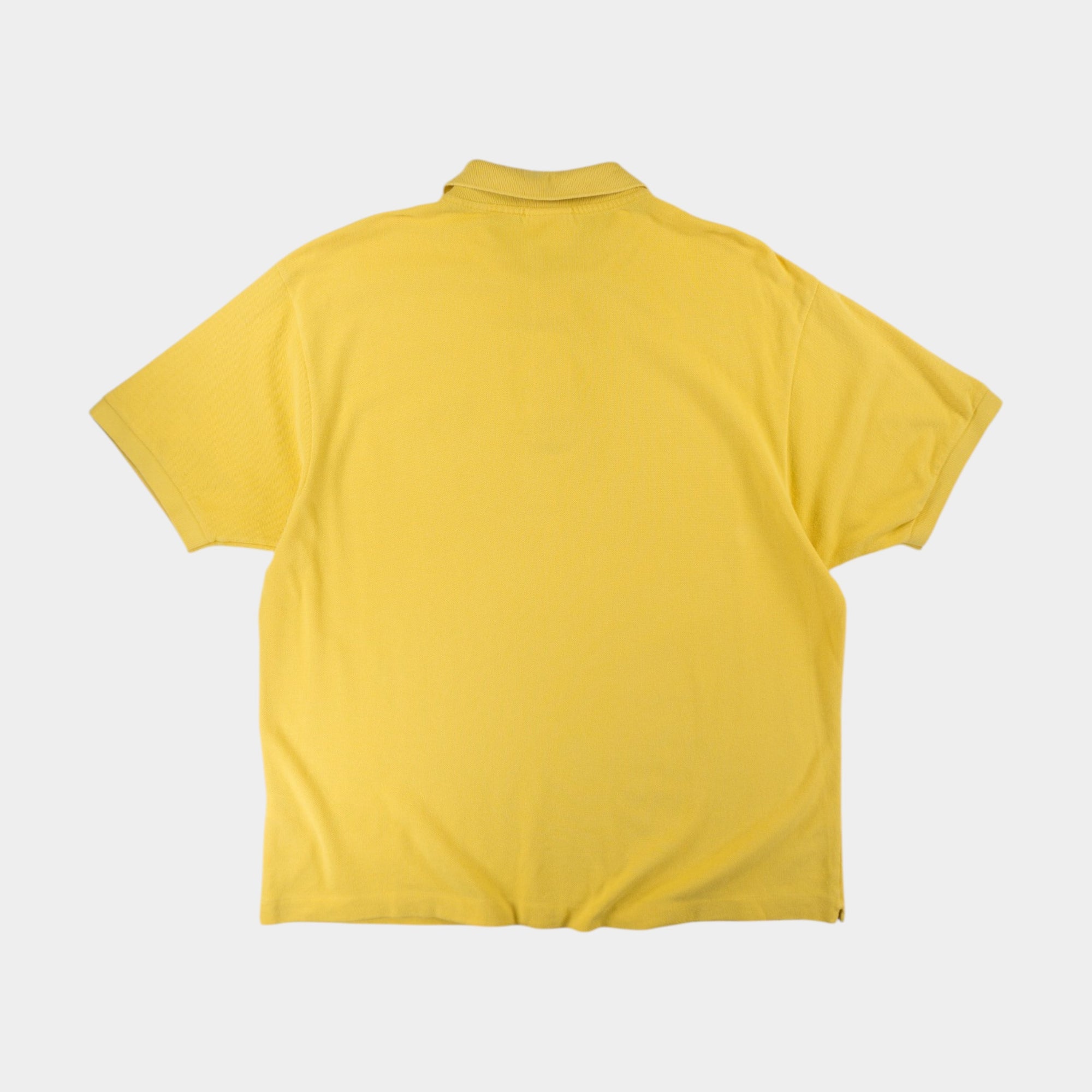 Lacoste Vintage Жълта Тениска с Яка и Бродирано Лого