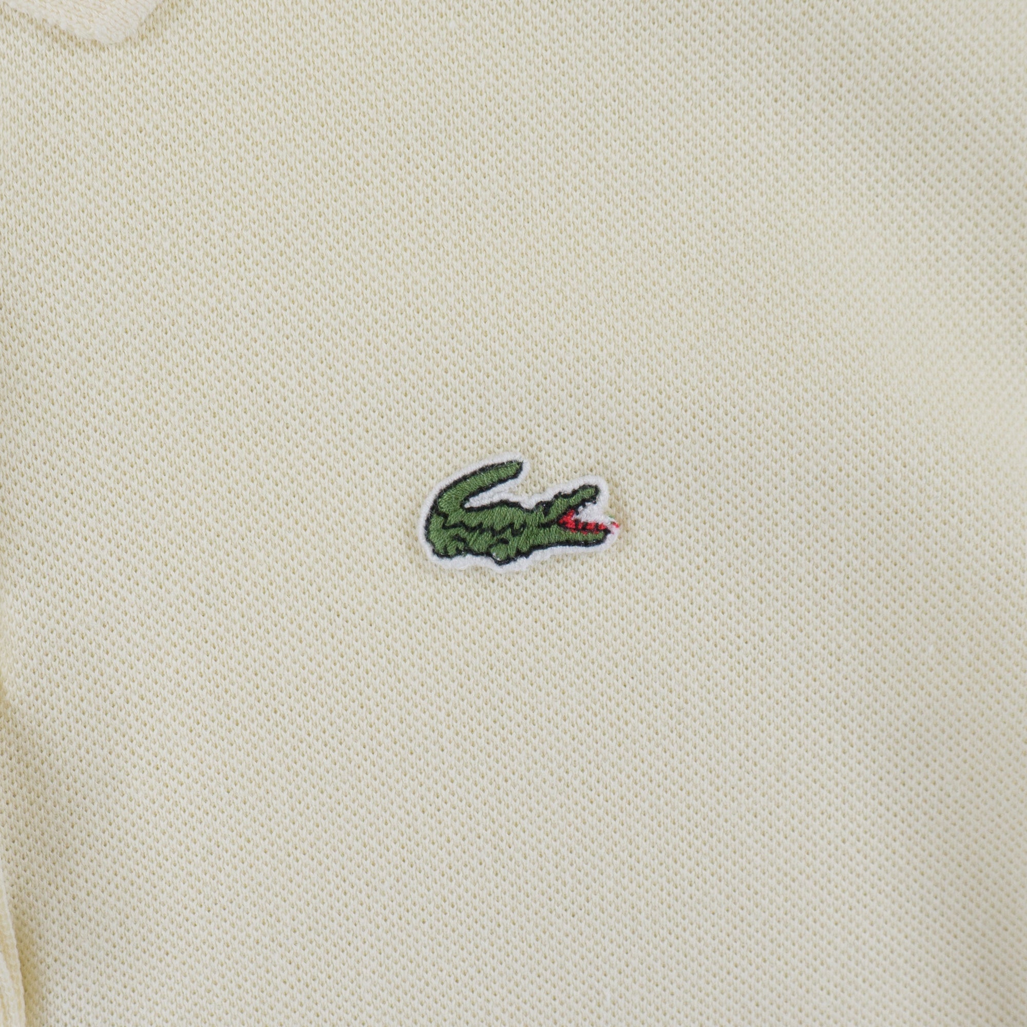Lacoste Vintage Бежова Тениска с Яка и Бродирано Лого