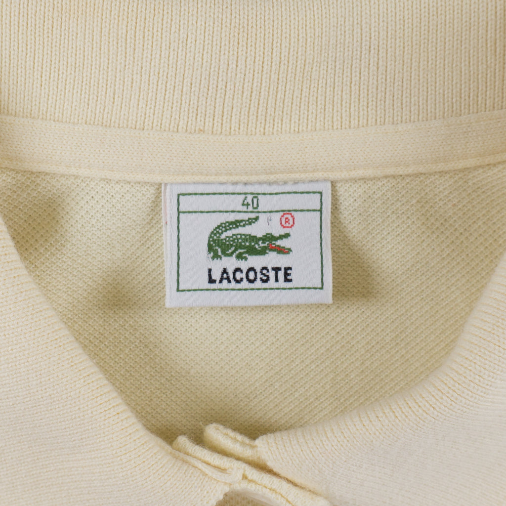 Lacoste Vintage Бежова Тениска с Яка и Бродирано Лого