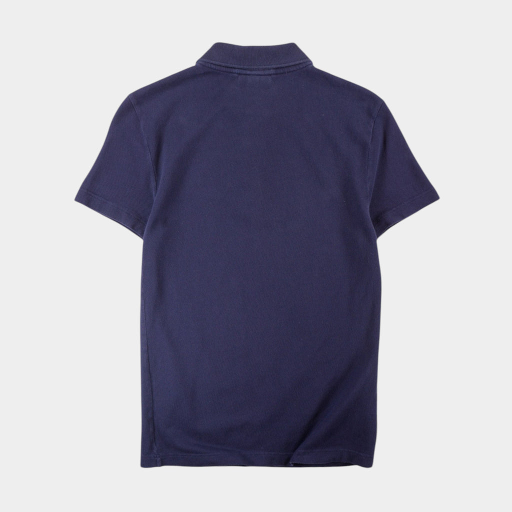 Lacoste Тъмно Синя Тениска с Яка и Бродирано Лого