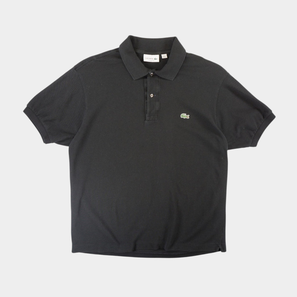 Lacoste Черна Тениска с Яка и Бродирано Лого