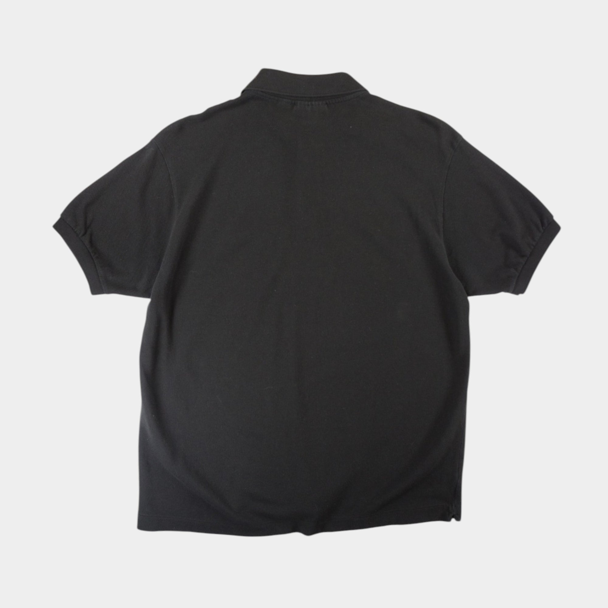 Lacoste Черна Тениска с Яка и Бродирано Лого