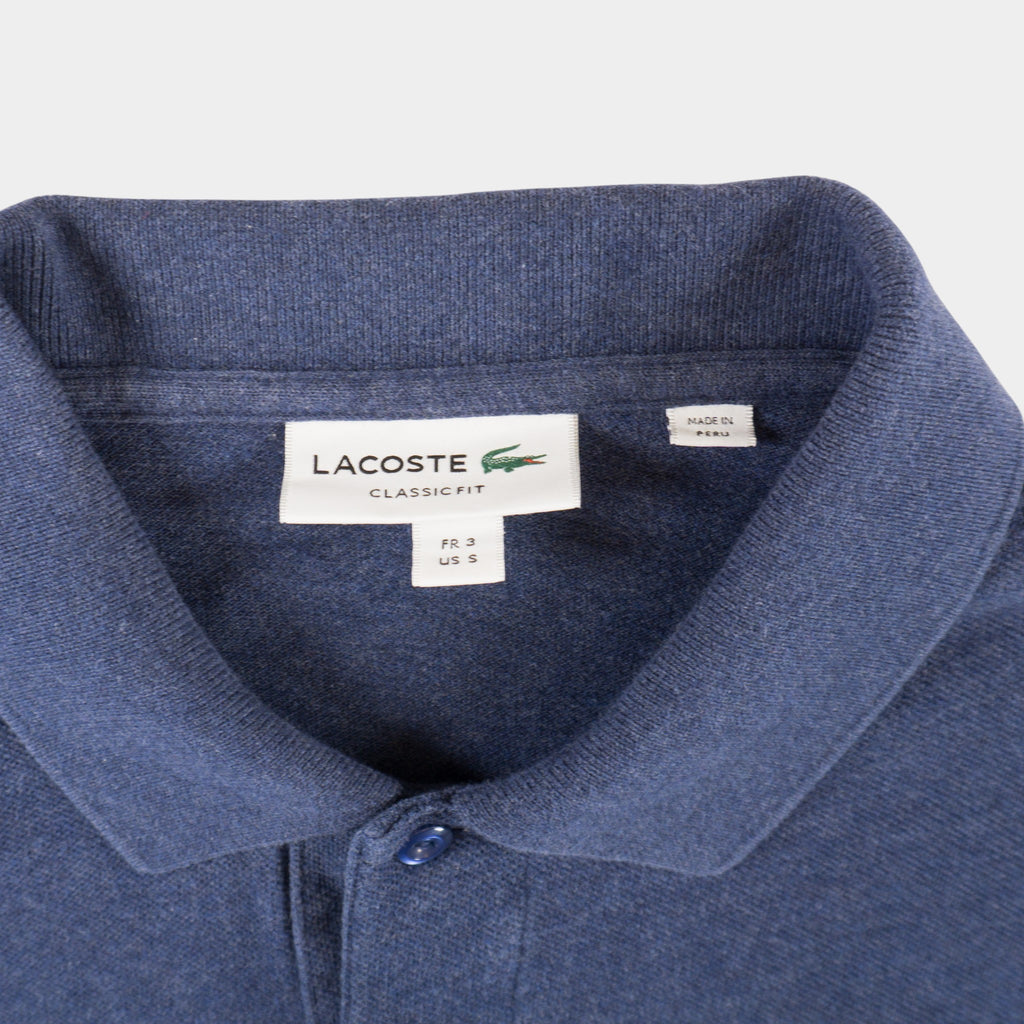 Lacoste Синя Тениска с Яка и Бродирано Лого