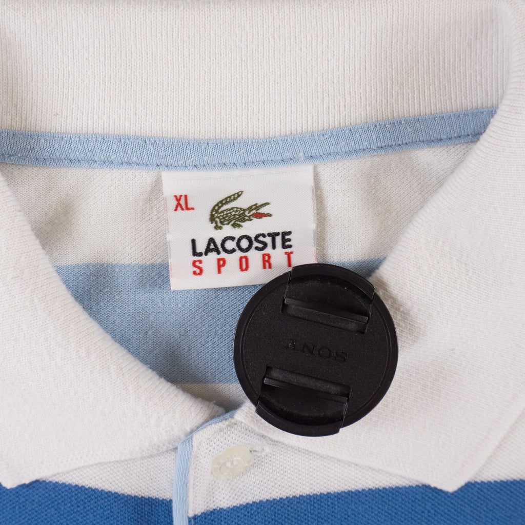 Lacoste Sport Vintage Раирана Тениска с Яка и Бродирано Лого
