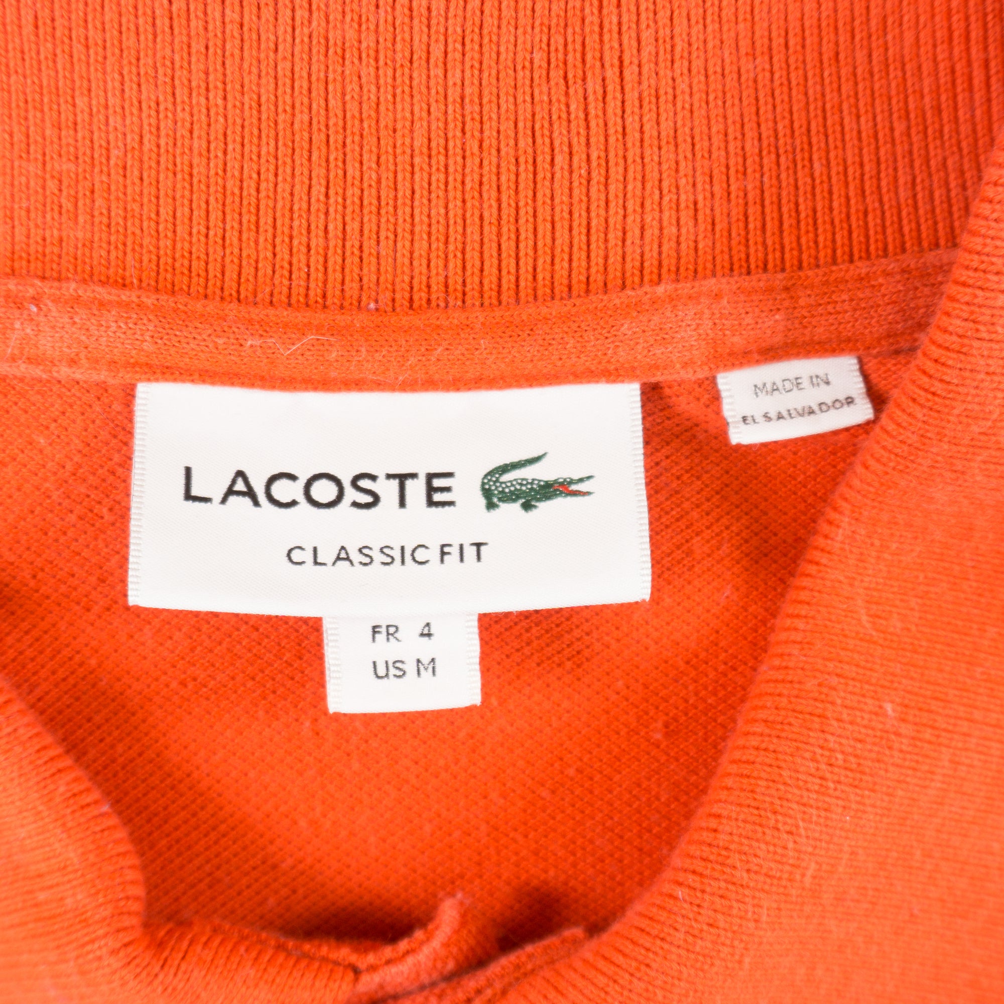 Lacoste Червена Тениска с Яка и Бродирано Лого