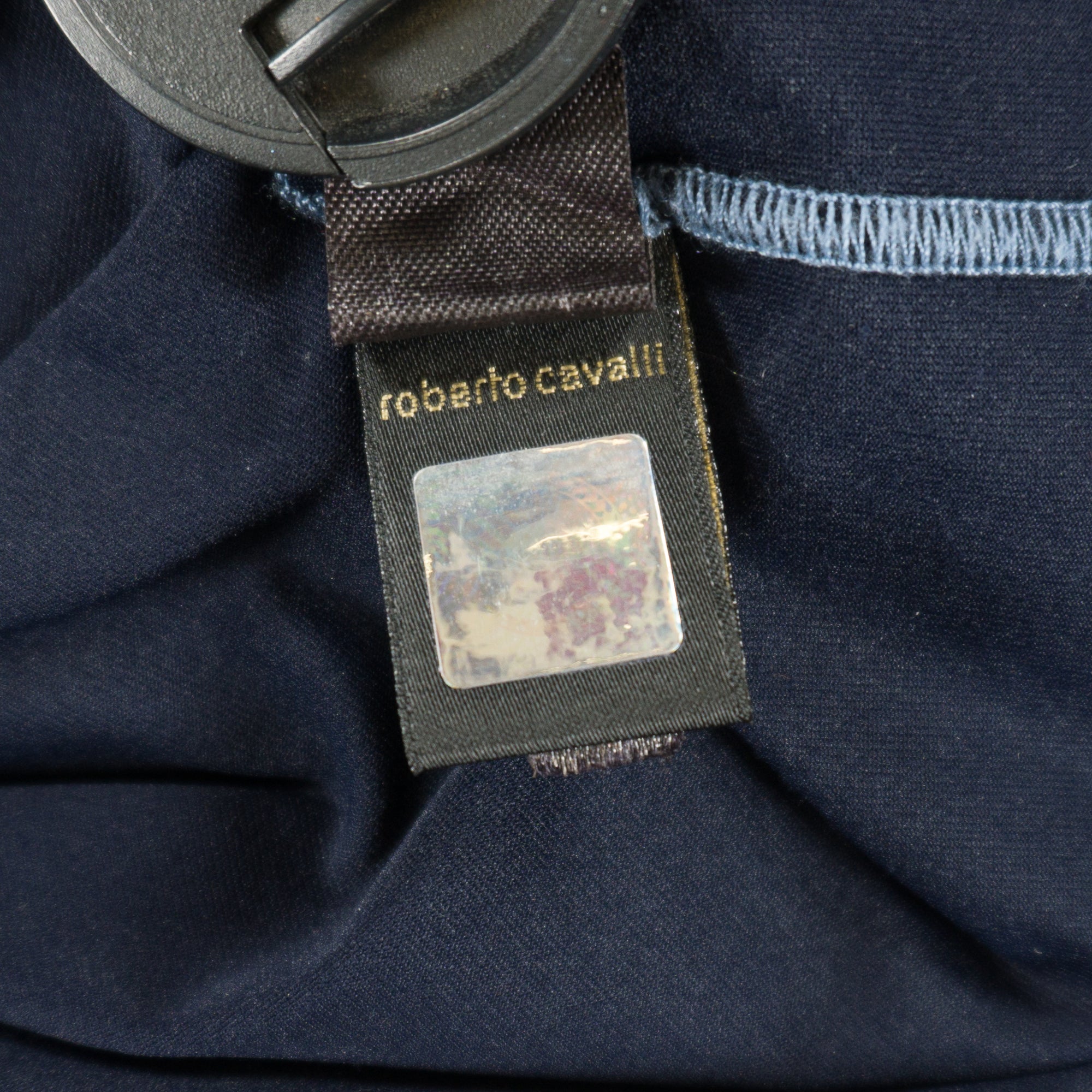 Roberto Cavalli Тъмно Синя Тениска с Графика