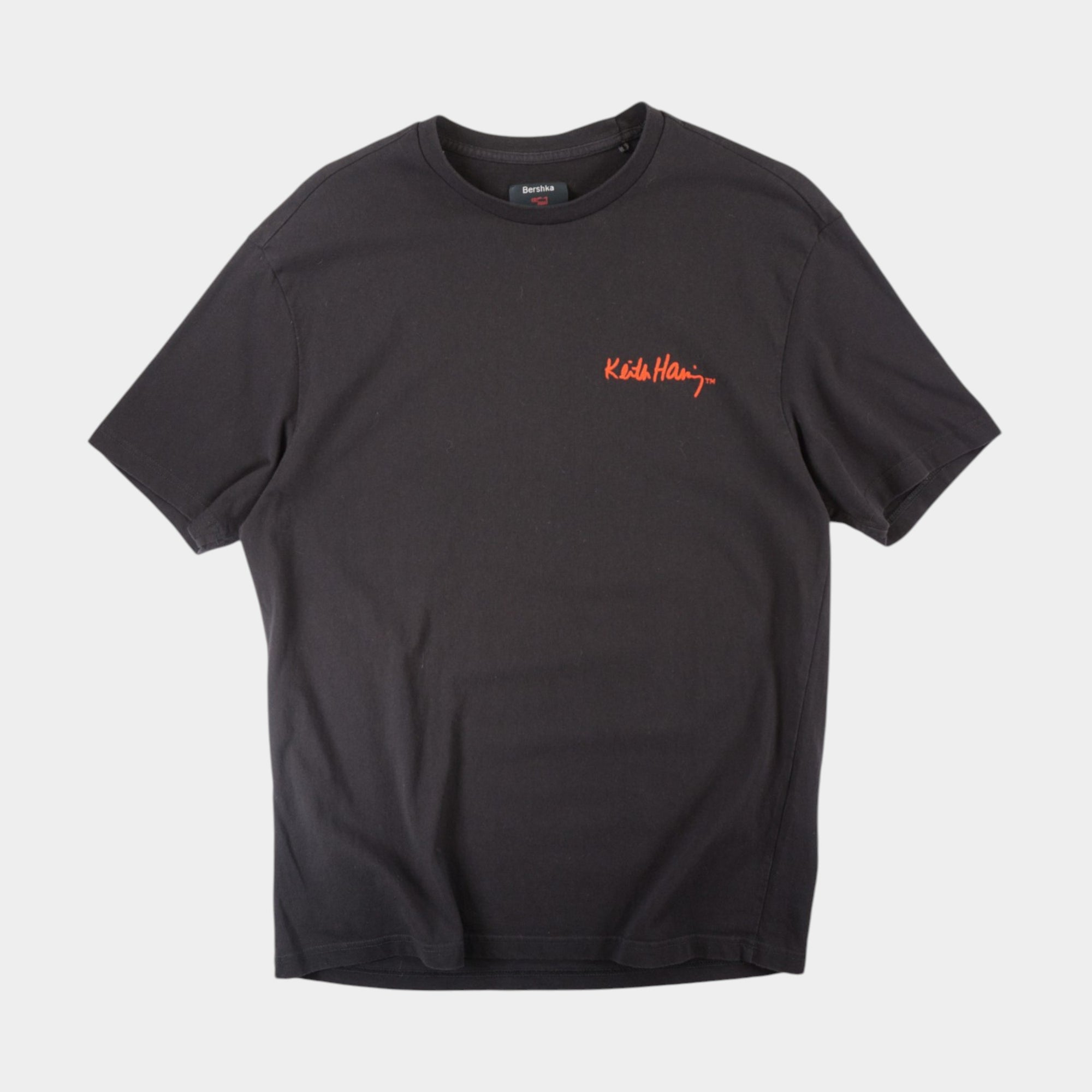 Bershka X Keith Haring Черна Тениска с Графика