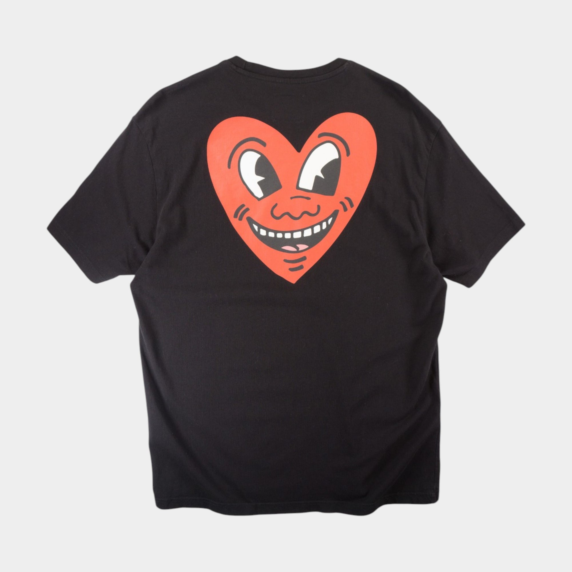 Bershka X Keith Haring Черна Тениска с Графика
