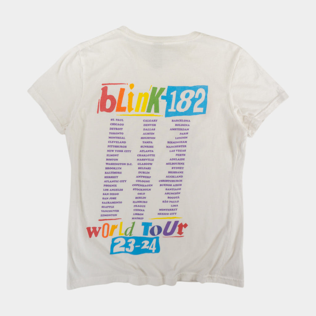 Gildan Blink-182 Бяла Тениска с Графика