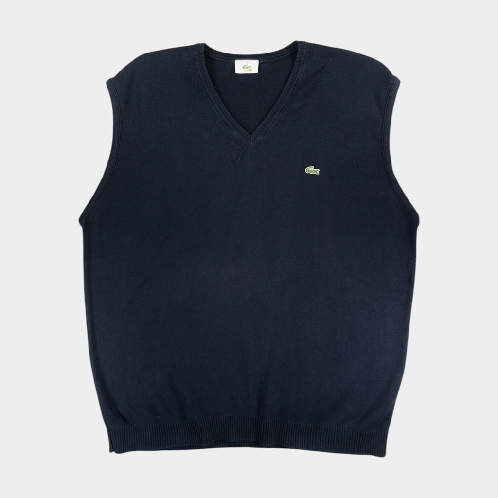 Lacoste Винтидж 90-те Тъмно Син Пуловер Без Ръкави