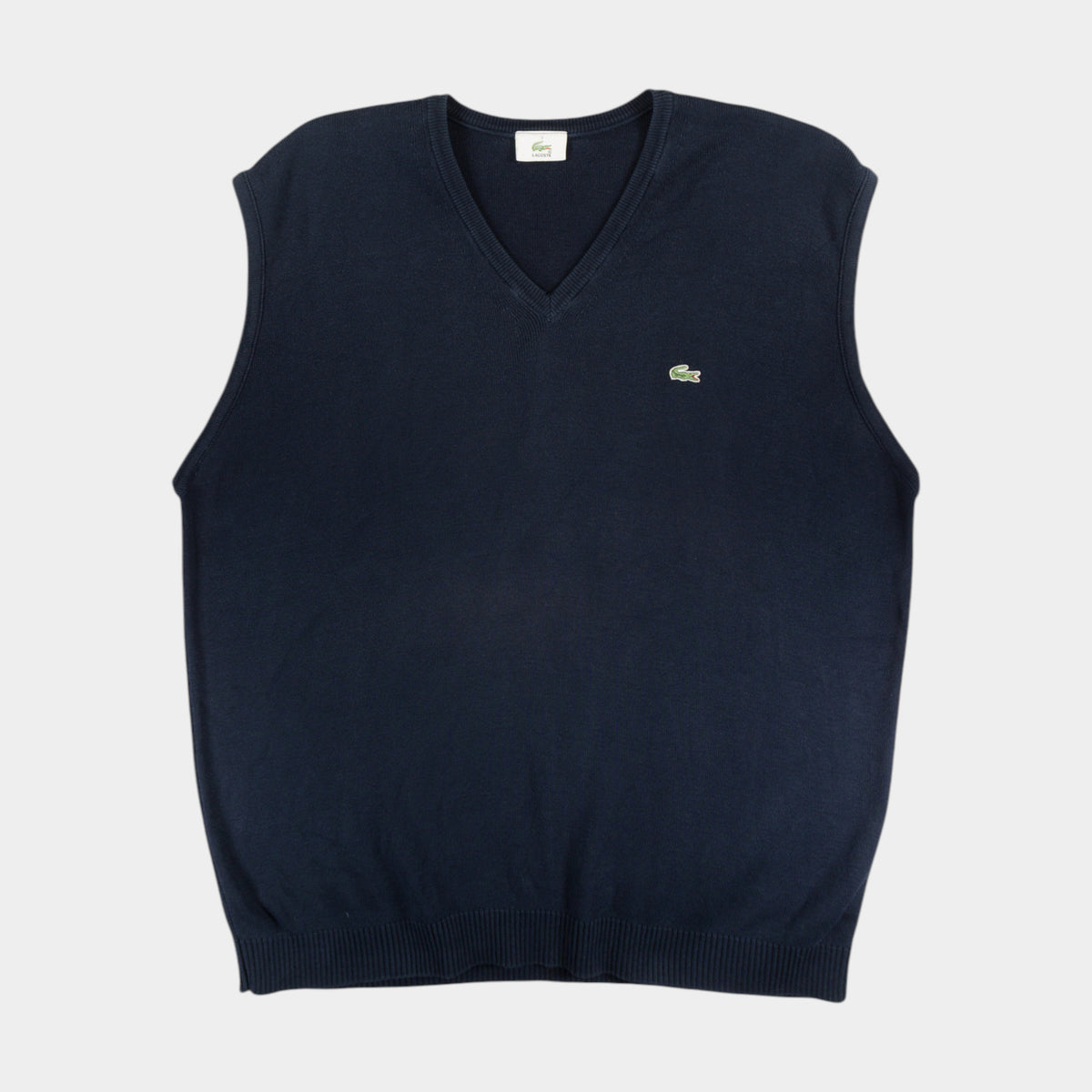 Lacoste Винтидж 90-те Тъмно Син Пуловер Без Ръкави