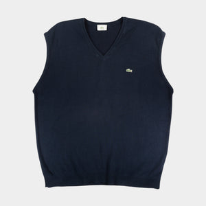 Lacoste Винтидж 90-те Тъмно Син Пуловер Без Ръкави