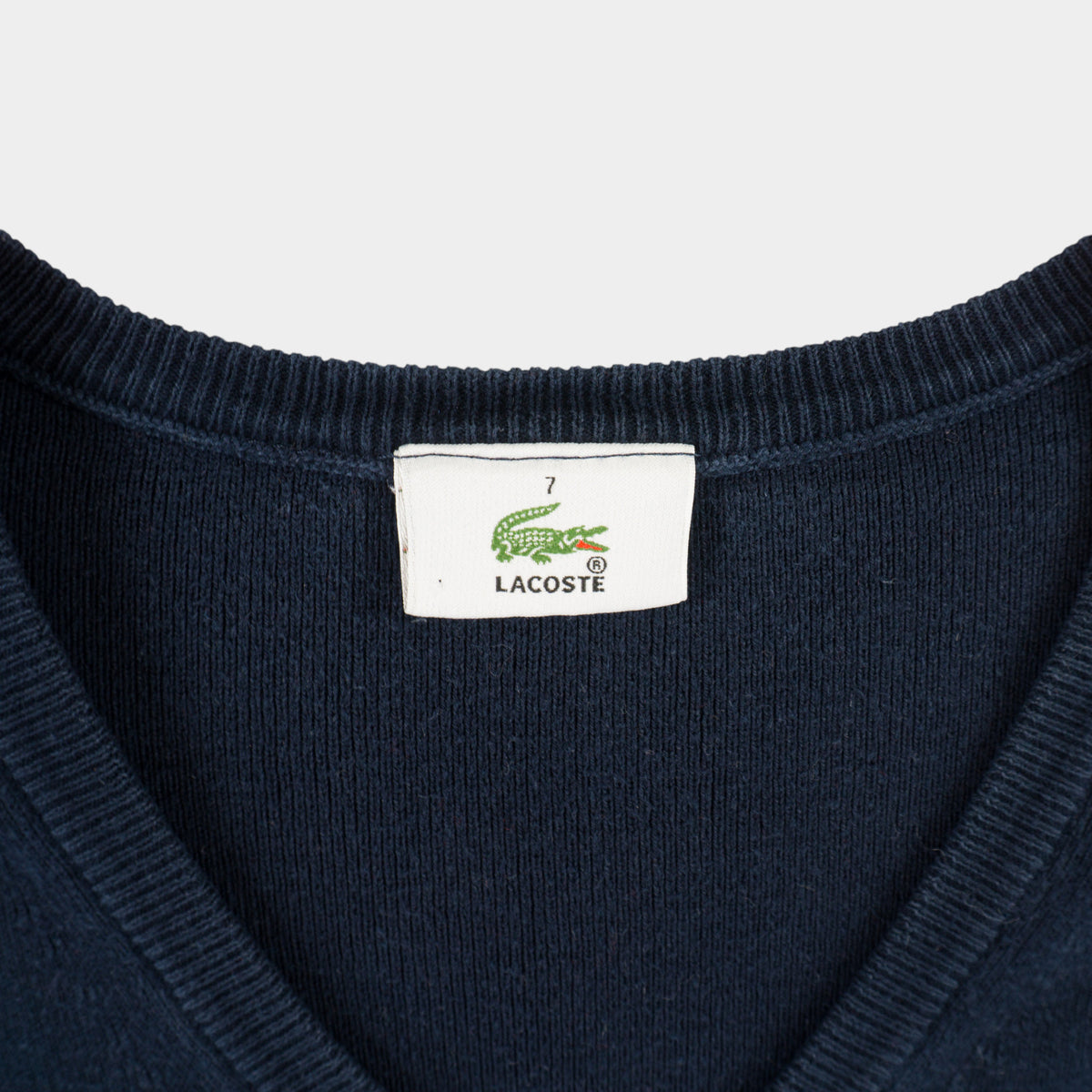 Lacoste Винтидж 90-те Тъмно Син Пуловер Без Ръкави