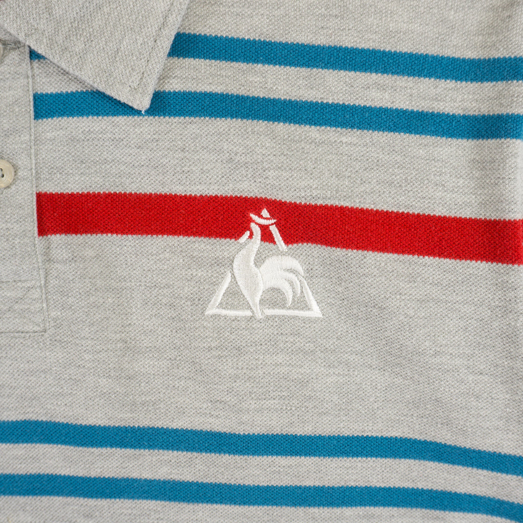 Le Coq Sportif Раирана Тениска с Яка