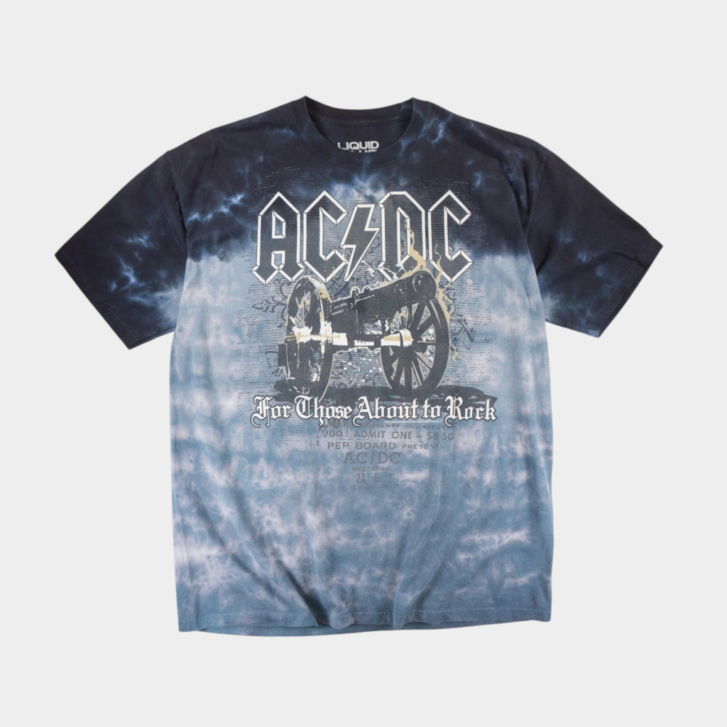 Liquid Blue AC/DC Tie-Dye Тениска с Графика
