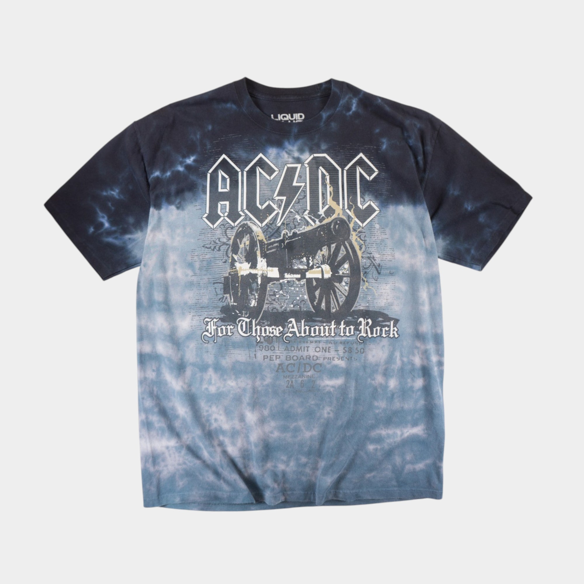 Liquid Blue AC/DC Tie-Dye Тениска с Графика