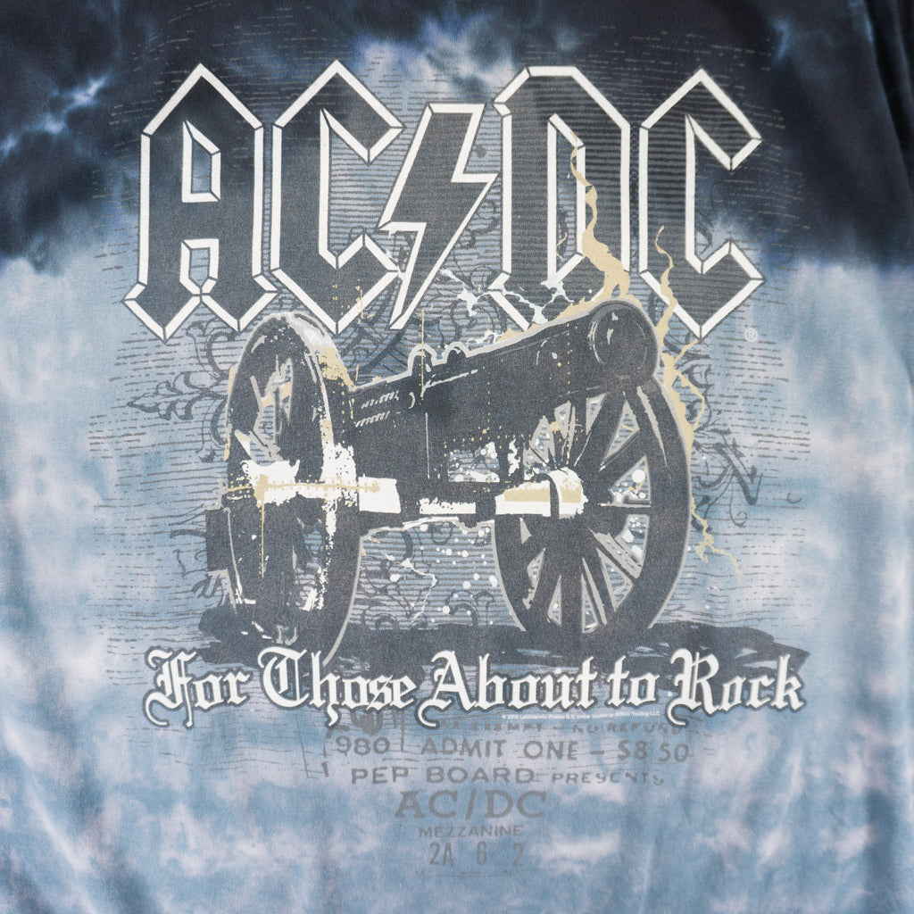 Liquid Blue AC/DC Tie-Dye Тениска с Графика