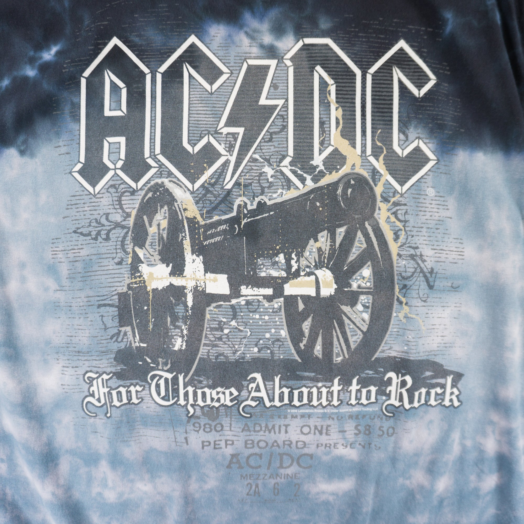Liquid Blue AC/DC Tie-Dye Тениска с Графика