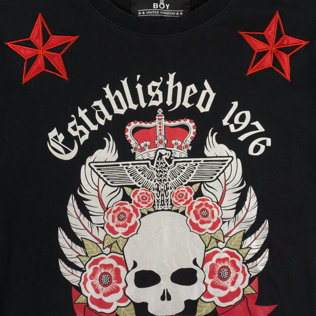 Boy London Черна Тениска с Графика