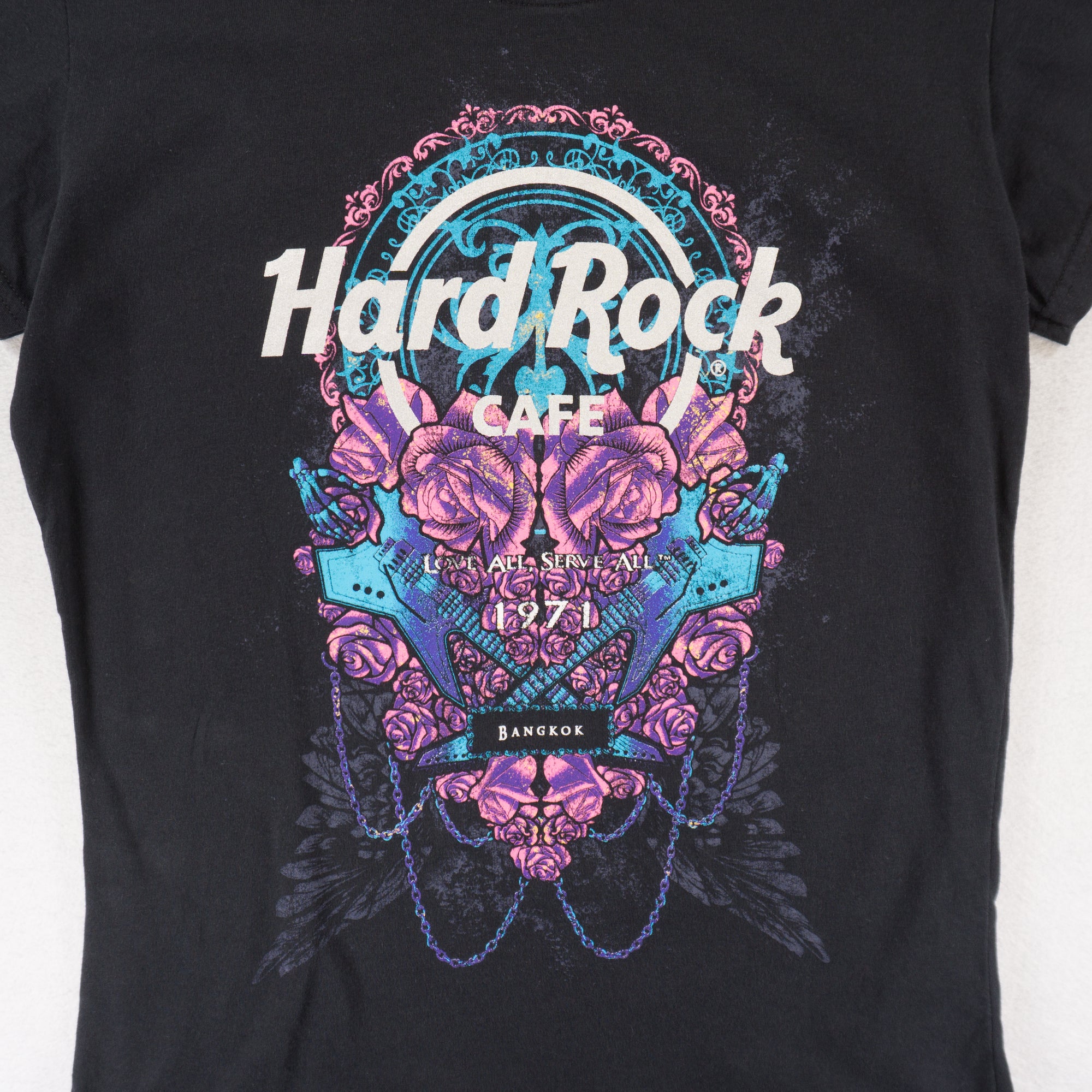 Hard Rock Cafe Bangkok Y2K Черна Тениска с Графика