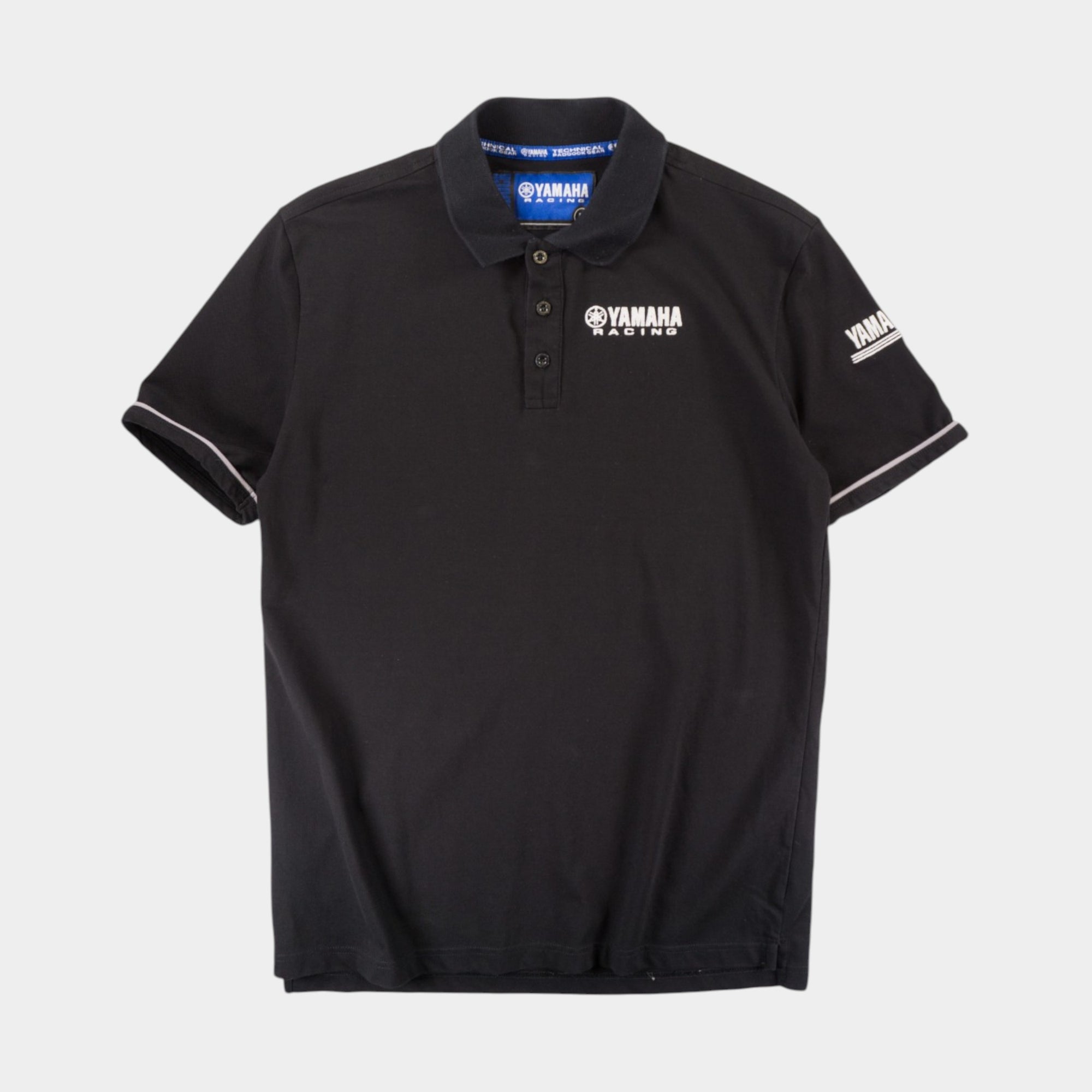 Yamaha Racing Черна Тениска с Яка