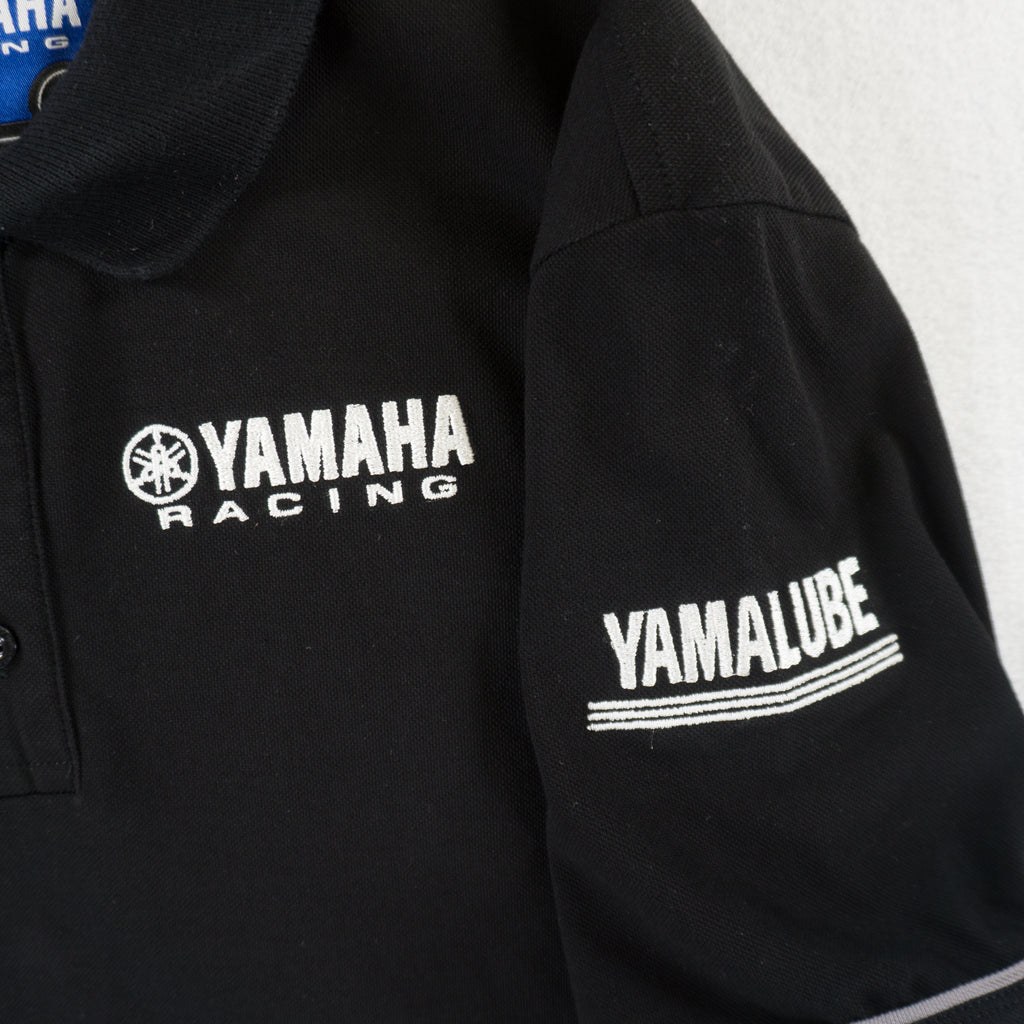 Yamaha Racing Черна Тениска с Яка