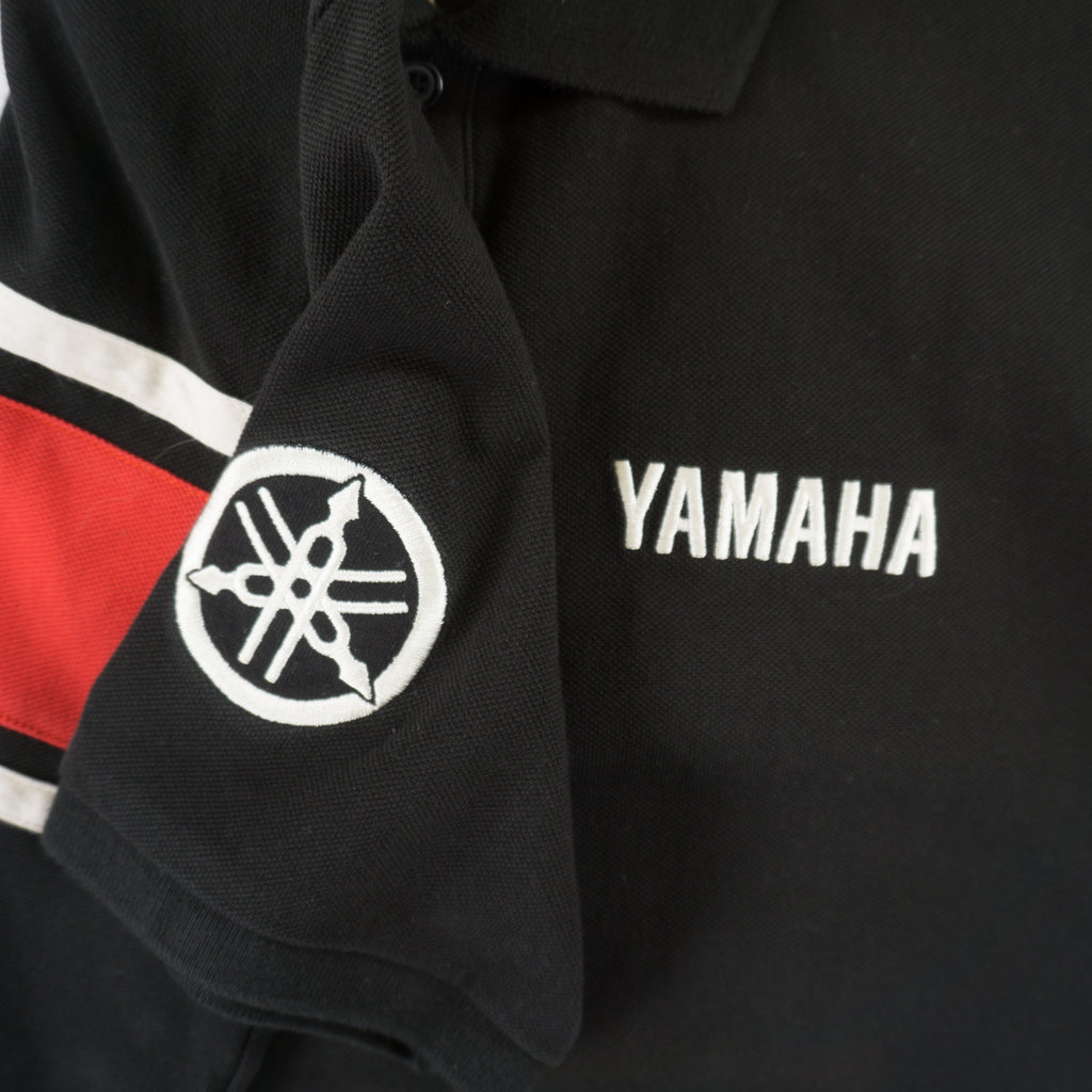 Yamaha Черна Тениска с Яка