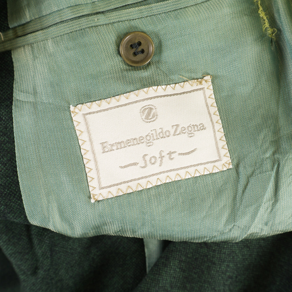 Ermenegildo Zegna Винтидж 80-те Зелено Сако