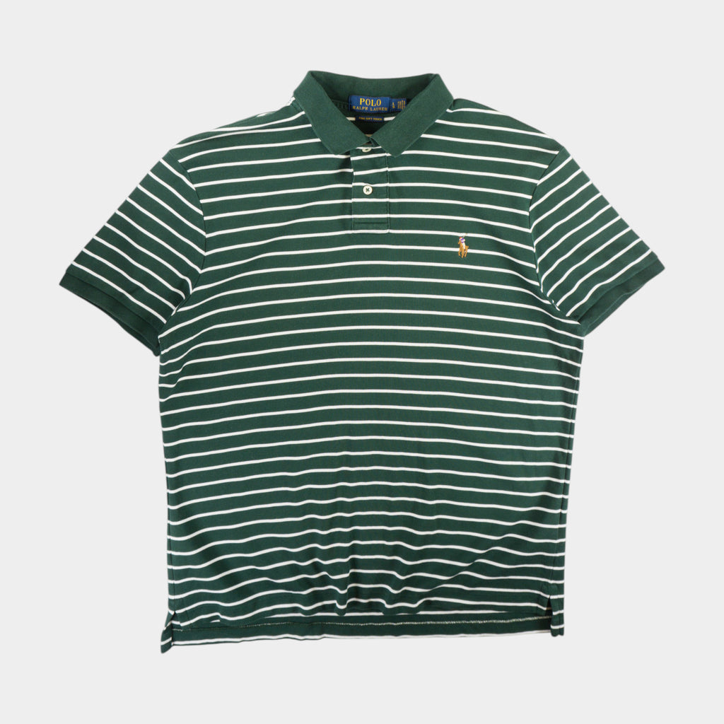 Polo Ralph Lauren Раирана Зелена Тениска с Яка