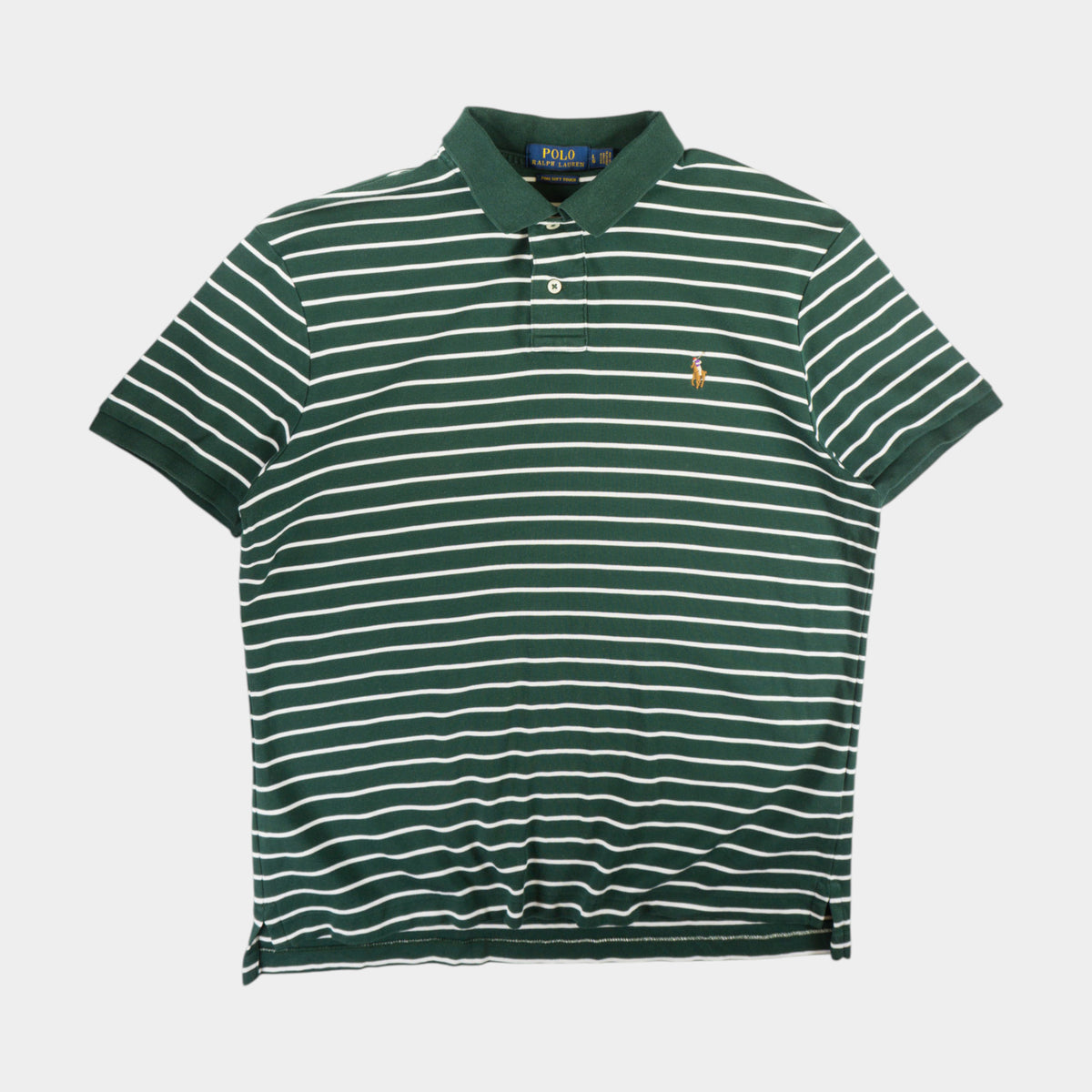 Polo Ralph Lauren Раирана Зелена Тениска с Яка
