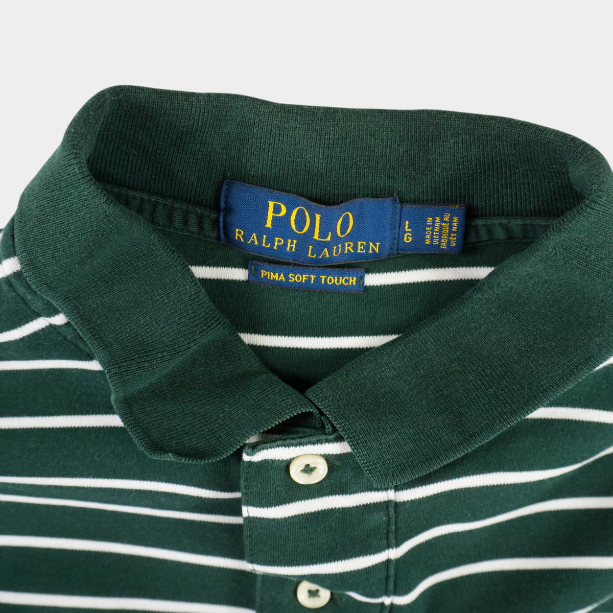 Polo Ralph Lauren Раирана Зелена Тениска с Яка