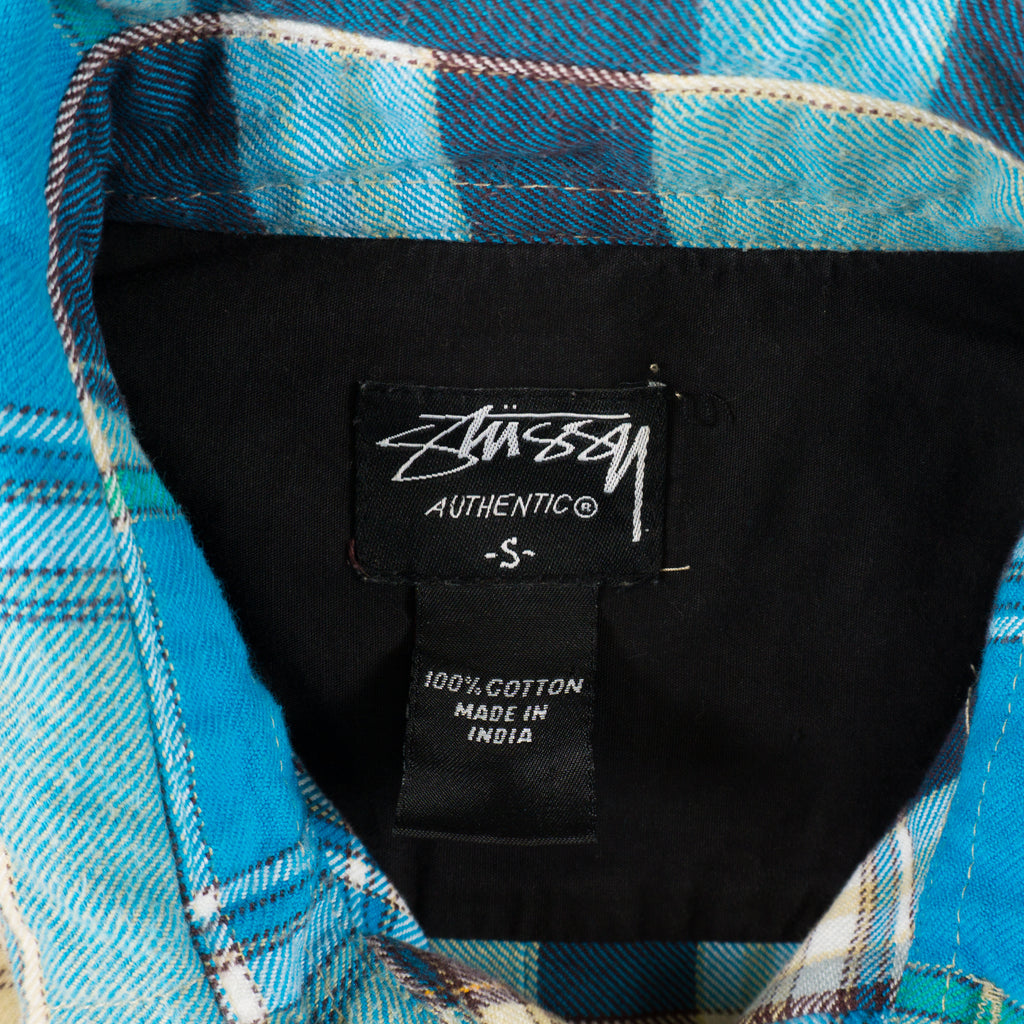 Stussy Винтидж 2000-те Карирана Риза с Дълъг Ръкав