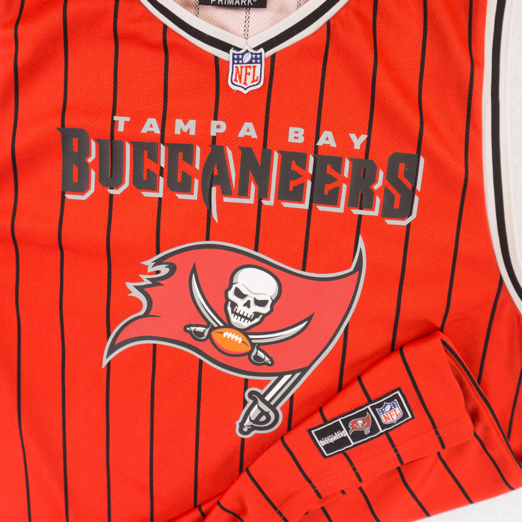 Primark X NFL Buccaneers Червено Раирано Джърси