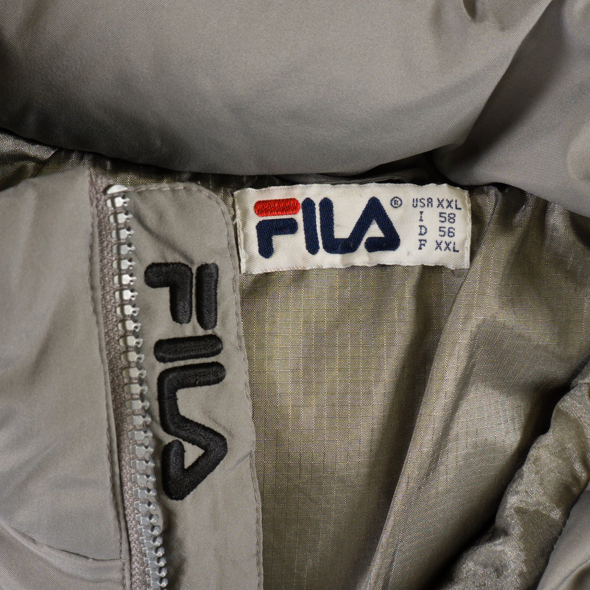 Fila Винтидж 2000-те Сиво Пухено Яке