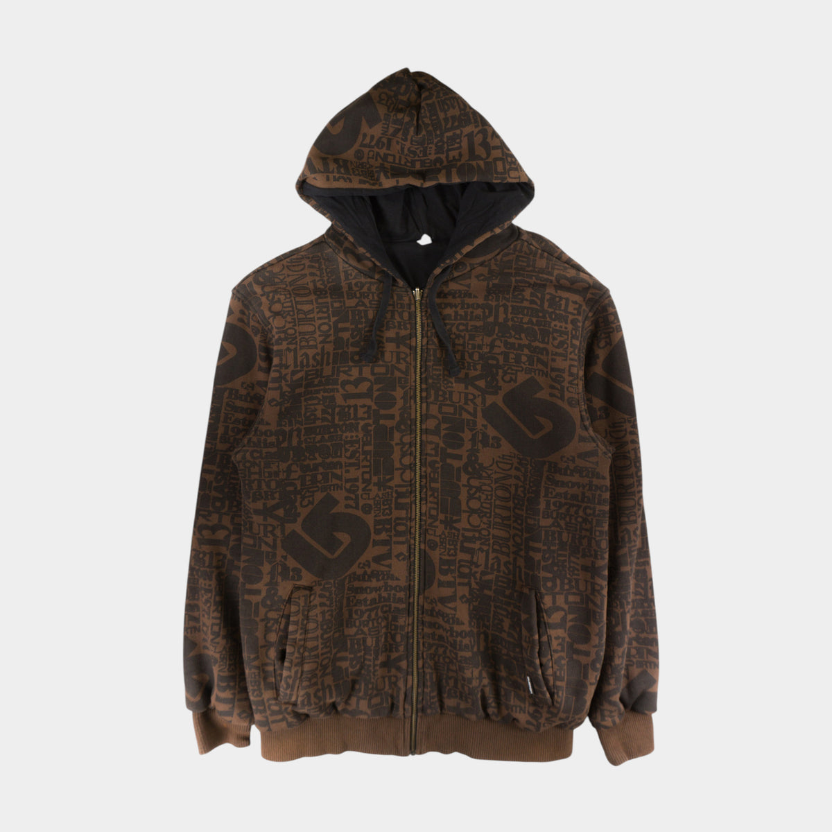 Burton Кафяв Двулицев Суичър с Цип