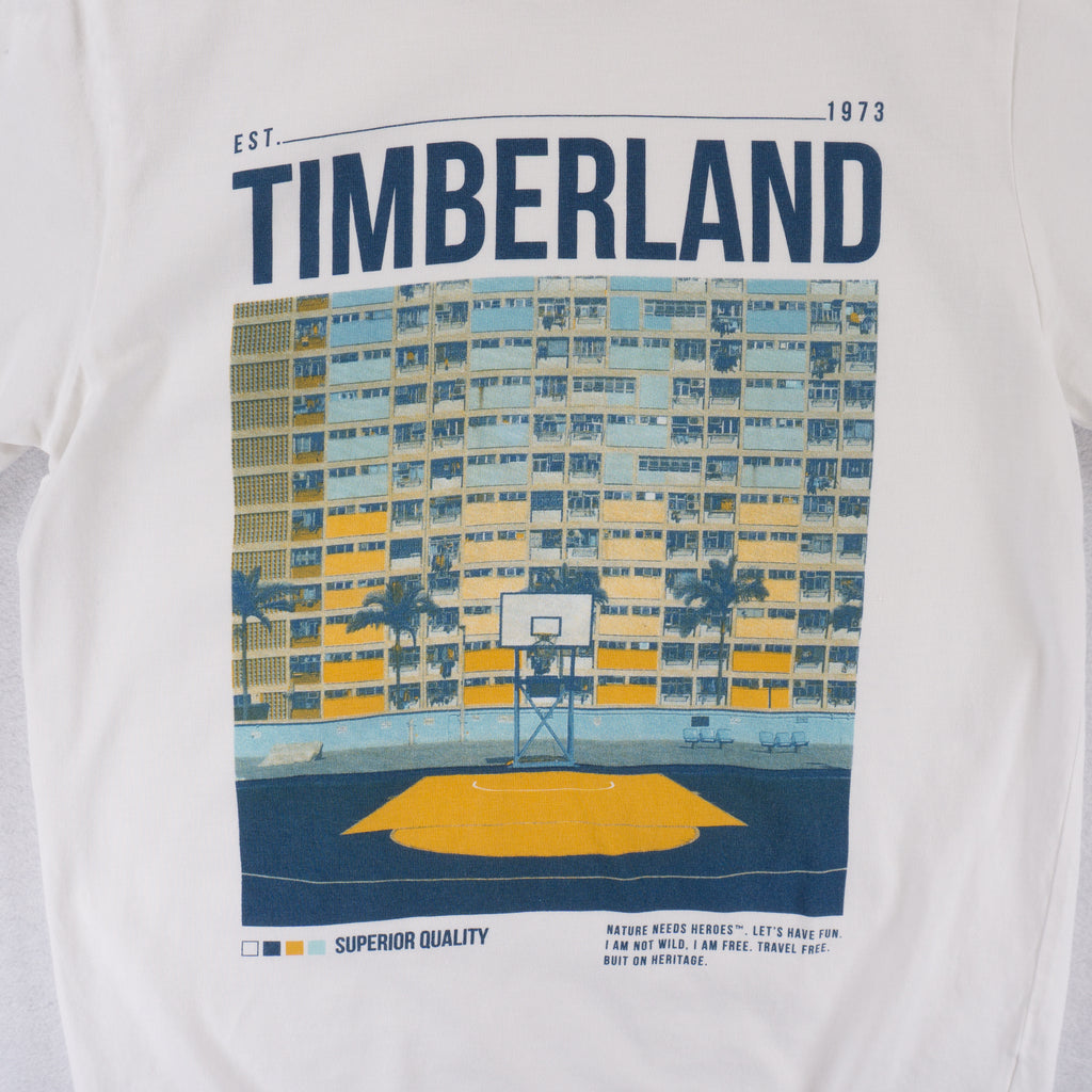 Timberland Бяла Тениска с Графика