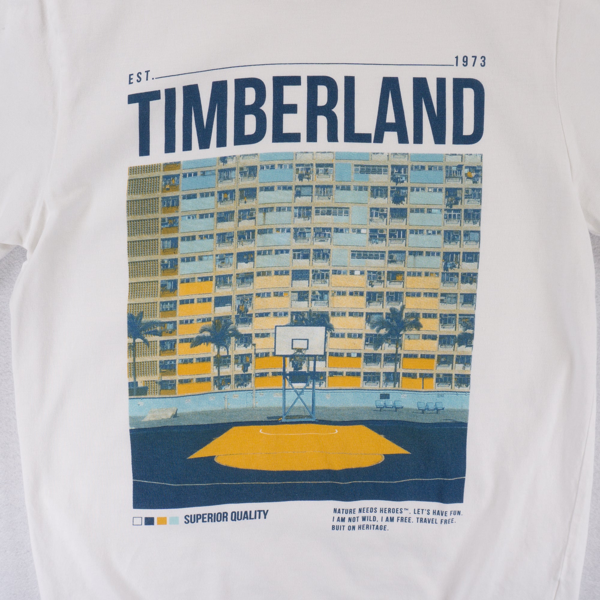 Timberland Бяла Тениска с Графика