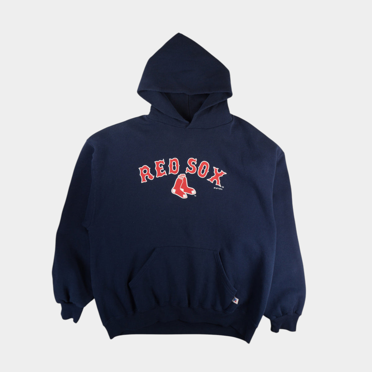 Russell Athletic Red Sox Винтидж 2000-те Син Суичър с Графика