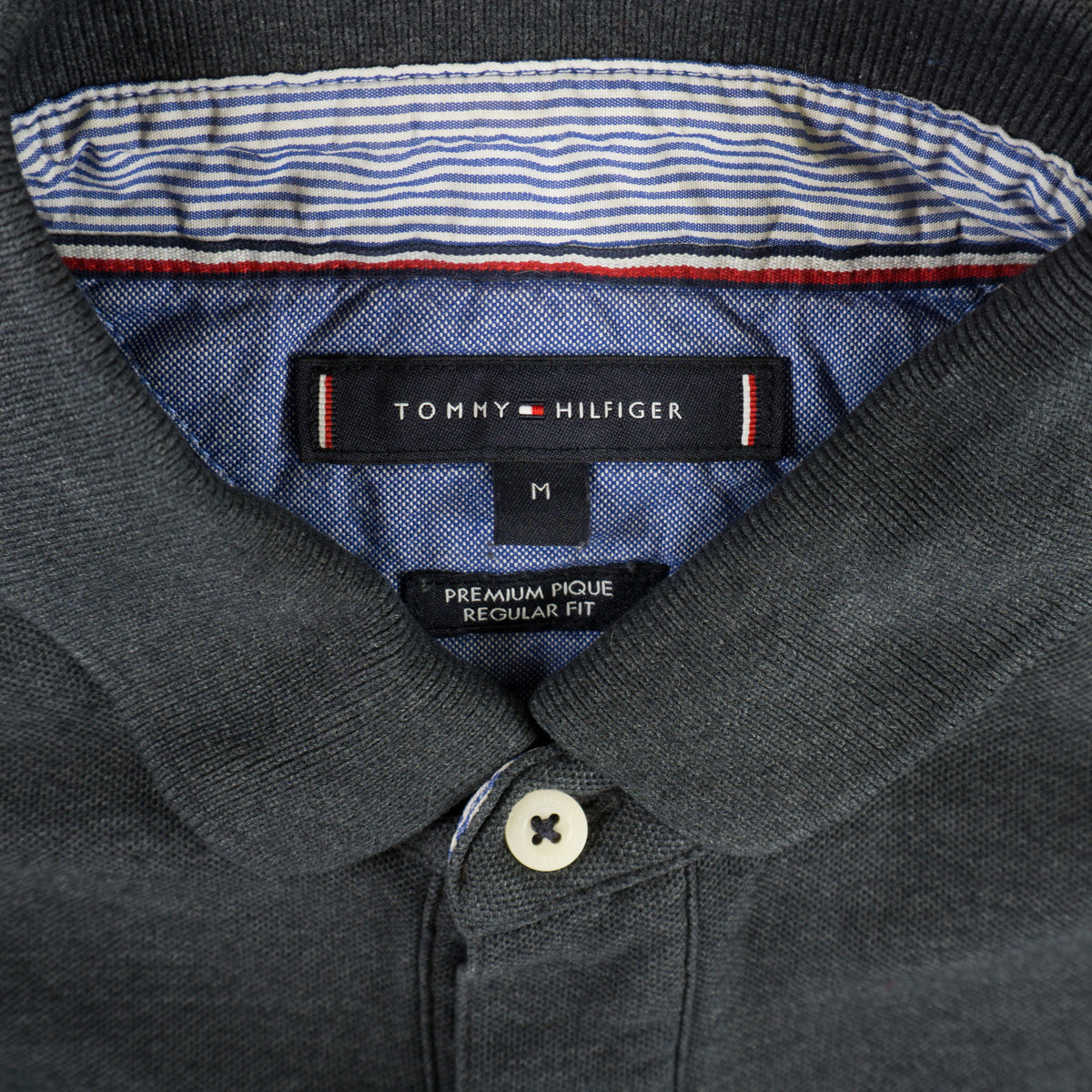 Tommy Hilfiger Сива Тениска с Яка