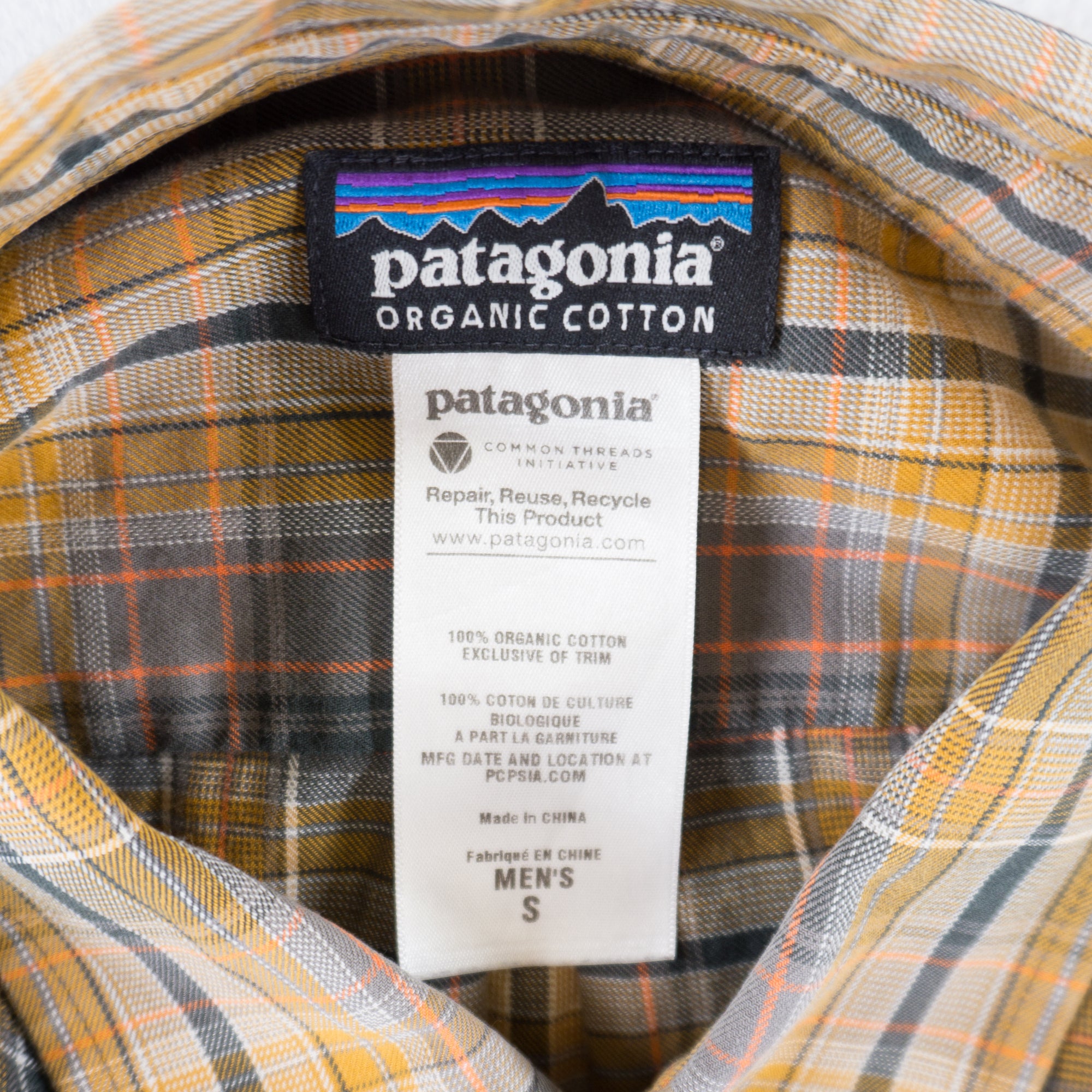 Patagonia Бежова Карирана Риза