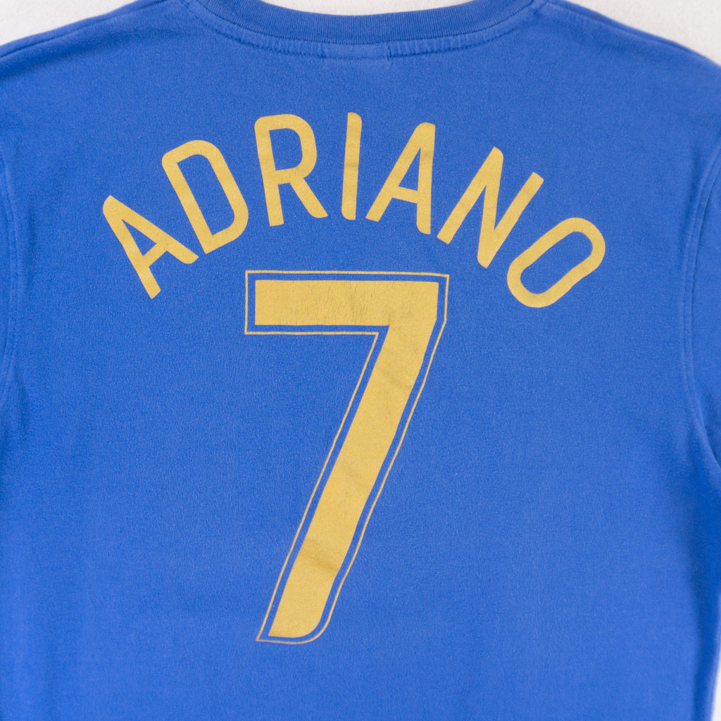 Nike Vintage Синя Тениска Adriano Бразилия