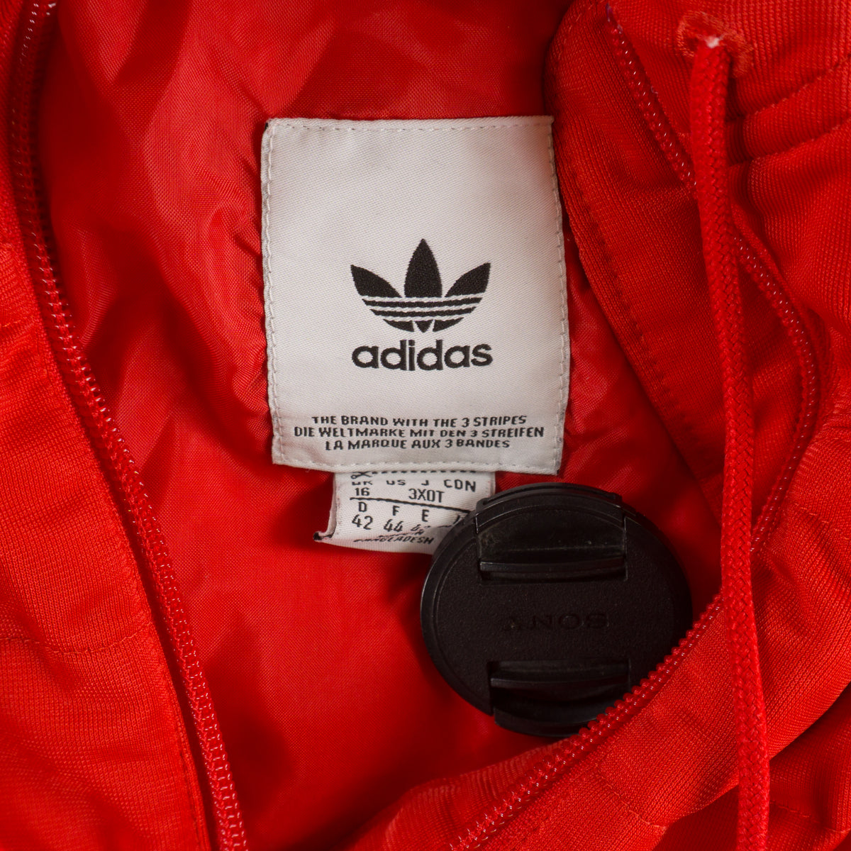 Adidas Originals Подплатено Червено Яке