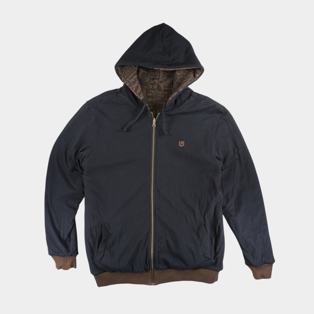 Burton Кафяв Двулицев Суичър с Цип