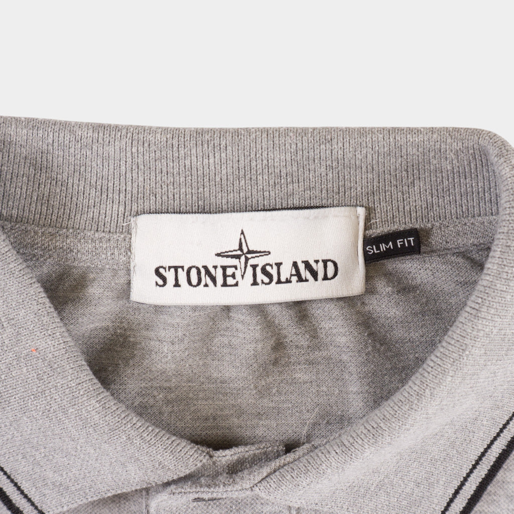 Stone Island Сива Тениска с Яка