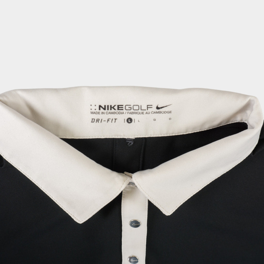 Nike Golf Dri-Fit Черна Тениска с Яка