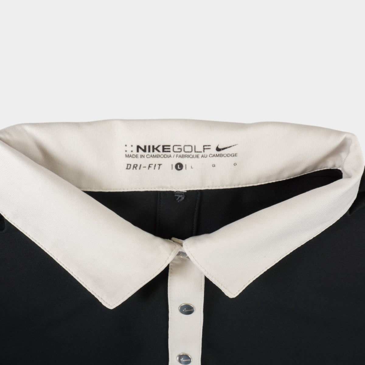 Nike Golf Dri-Fit Черна Тениска с Яка