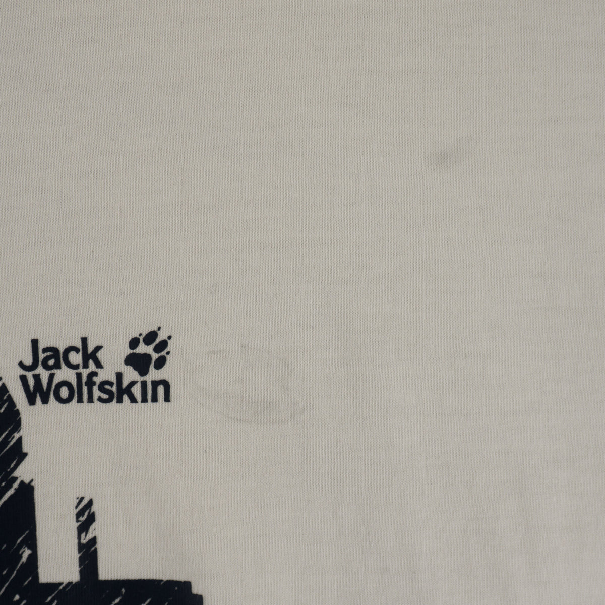 Jack Wolfskin Бяла Тениска с Графика